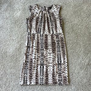 Dana Buchman Sheath Dress Animal Print with hook and zipper closure - Size 10